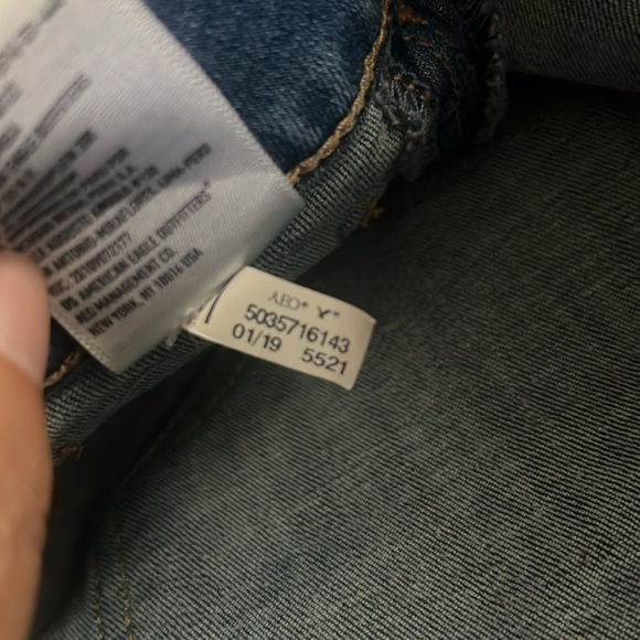 American Eagle High Rise Denim Mini Skirt Size 4 Stretch Sparkle Western Country - Picture 11 of 11